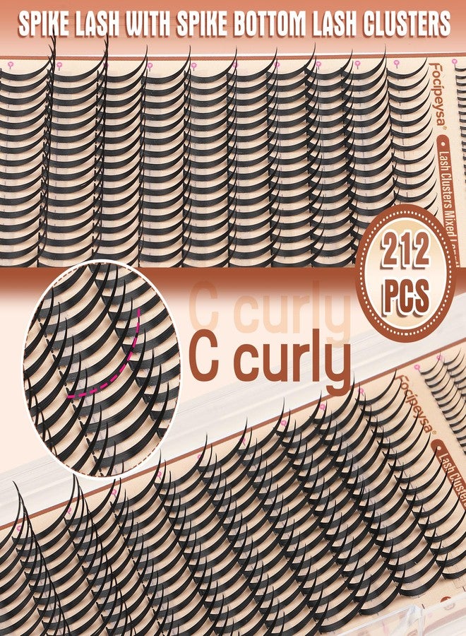 Focipeysa Spike Clusters Eyelashes with Bottom Lashes 11-21mm Clusters Lash Extensions Manga Premade Fan Eyelashes Extensions Wispy Eyelashes Extension Cluster Get Salon Effect - Image 5